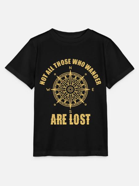 Not all those who wander are lost - T-shirt MINI CREATOR barn från Stanley/Stella - svart