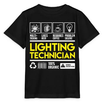 Techniciens de lumière - T-shirt bio MINI CREATOR Stanley/Stella Enfant - noir - Devant - Mikhail (115cm)