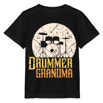 Schlagzeuger Omi - Stanley/Stella Kinder T-Shirt MINI CREATOR  - Schwarz - Vorne - Mikhail (115cm)