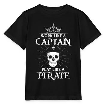 Pirat Geschenk Seeräuber Piratenschiff Freibeuter - Stanley/Stella Kinder T-Shirt MINI CREATOR  - Schwarz - Vorne - Mikhail (115cm)