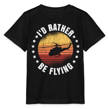 Helicopter Pilot Geschenk - Stanley/Stella MINI CREATOR Kids’ T-Shirt - black - Front - Mikhail (115cm)