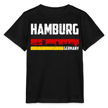 Hamburg Heimatstadt Deutschland - Stanley/Stella Kinder T-Shirt MINI CREATOR  - Schwarz - Vorne - Mikhail (115cm)