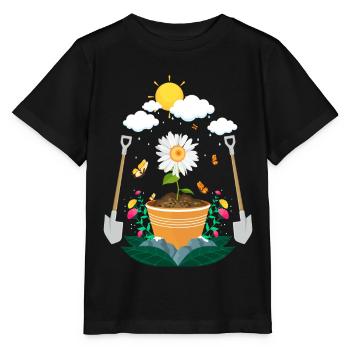 Jardin - T-shirt bio MINI CREATOR Stanley/Stella Enfant - noir - Devant - Mikhail (115cm)