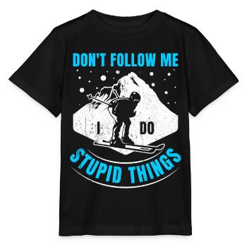 Ski - Stanley/Stella Kinder T-Shirt MINI CREATOR  - Schwarz - Vorne - Mikhail (115cm)