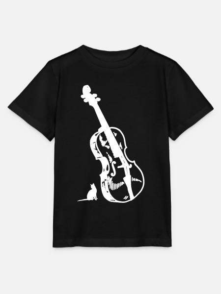 Katzen Gitarren Musiker Gitarrist Gitarrenspieler - Stanley/Stella Kinder T-Shirt MINI CREATOR  - Schwarz