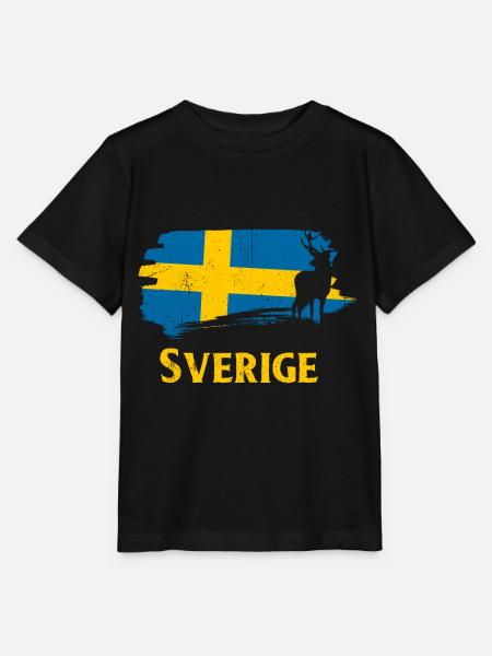 Schweden - Stanley/Stella Kinder T-Shirt MINI CREATOR - Schwarz