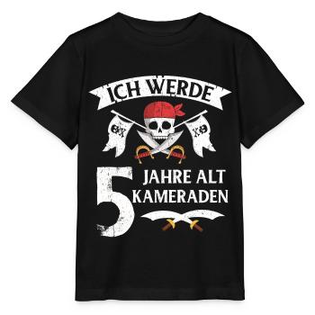 Pirat - Stanley/Stella Kinder T-Shirt MINI CREATOR  - Schwarz - Vorne - Mikhail (115cm)