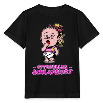 offizielles Schlafshirt - Schlafanzug - Nachthemd - Stanley/Stella Kinder T-Shirt MINI CREATOR  - Schwarz - Vorne - Mikhail (115cm)