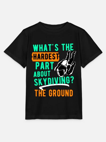 Beim Fallschirmspringen der schwerste part - Stanley/Stella T-shirt MINI CREATOR til børn - sort