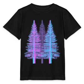 Bäume Baum Fantasy Fichten Nadelbaum Wald Tanne - Stanley/Stella Kinder T-Shirt MINI CREATOR  - Schwarz - Vorne - Mikhail (115cm)