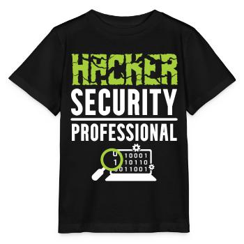 Hacker Security Professional - Stanley/Stella MINI CREATOR Kids’ T-Shirt - black - Front - Mikhail (115cm)