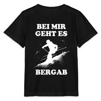 Ski Tshirt Apres Skispringen Winter Schnee Skilift - Stanley/Stella Kinder T-Shirt MINI CREATOR  - Schwarz - Vorne - Mikhail (115cm)