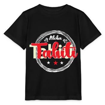 Aloha Tahiti Sommerurlaub Sonnenstrand - Stanley/Stella Kinder T-Shirt MINI CREATOR  - Schwarz - Vorne - Mikhail (115cm)