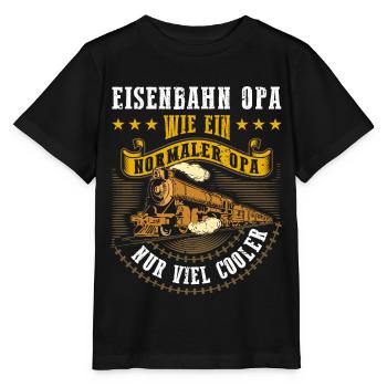 Modelleisenbahn Tshirt Bahnhof Eisenbahn Dampflok - Stanley/Stella Kinder T-Shirt MINI CREATOR  - Schwarz - Vorne - Mikhail (115cm)