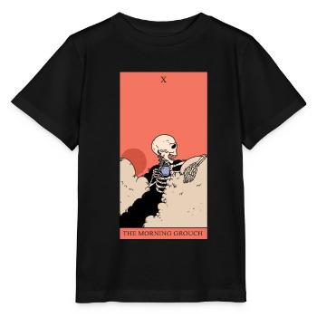 Morgenmuffel Tarotkarte Okkulte Geschenkidee - Stanley/Stella Kinder T-Shirt MINI CREATOR  - Schwarz - Vorne - Mikhail (115cm)