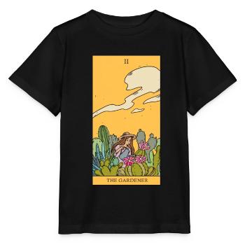 Garden Gardener magical tarot card gift idea - Stanley/Stella MINI CREATOR Kids’ T-Shirt - black - Front - Mikhail (115cm)