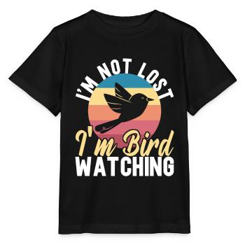 Vogelbeobachter Vogelbeobachtung Ornithologe - Stanley/Stella Kinder T-Shirt MINI CREATOR  - Schwarz - Vorne - Mikhail (115cm)