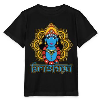Krishna Hindu-Gott - Stanley/Stella Kinder T-Shirt MINI CREATOR  - Schwarz - Vorne - Mikhail (115cm)