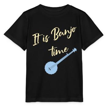 Banjo Vintage Bluegrass Musikspieler Geschenk - Stanley/Stella Kinder T-Shirt MINI CREATOR  - Schwarz - Vorne - Mikhail (115cm)