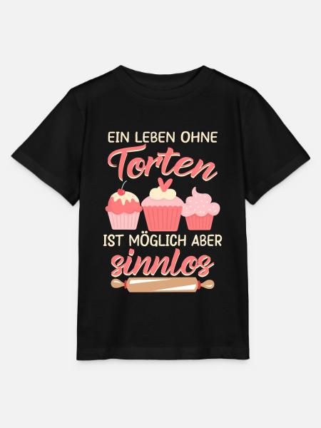 Schöner Kuchen backen Spruch, Konditorin Geschenk - Stanley/Stella Kinder T-Shirt MINI CREATOR - Schwarz