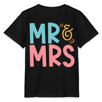 Mr & Mrs Wedding - Stanley/Stella MINI CREATOR Kids’ T-Shirt - black - Front - Mikhail (115cm)