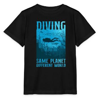 Scuba Diverg Diving Same Planet - T-shirt bio MINI CREATOR Stanley/Stella Enfant - noir - Devant - Mikhail (115cm)