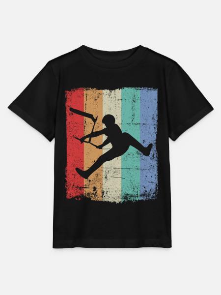 Stuntscooter Scooter Tretroller - Stanley/Stella Kinder T-Shirt MINI CREATOR - Schwarz