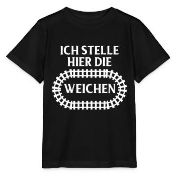 Chemin de fer - T-shirt bio MINI CREATOR Stanley/Stella Enfant - noir - Devant - Mikhail (115cm)