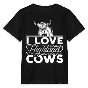 J’aime les hautes terres des hautes terres - T-shirt bio MINI CREATOR Stanley/Stella Enfant - noir - Devant - Mikhail (115cm)