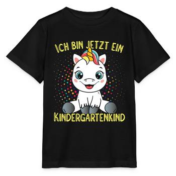 Kindergarten Start Kindergartenkind KiGa Einhorn - Stanley/Stella Kinder T-Shirt MINI CREATOR  - Schwarz - Vorne - Mikhail (115cm)