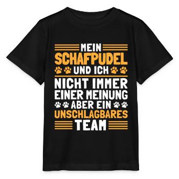 Mein Schafpudel und Ich Hütehund Hütepudel - Stanley/Stella Kinder T-Shirt MINI CREATOR  - Schwarz - Vorne - Mikhail (115cm)