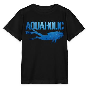 Scuba Diving Diver Aquaholic - T-shirt bio MINI CREATOR Stanley/Stella Enfant - noir - Devant - Mikhail (115cm)