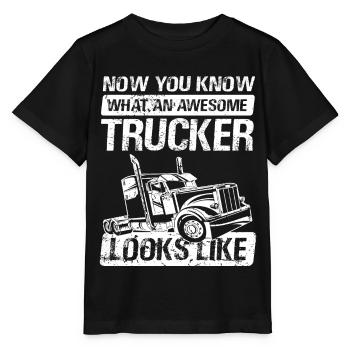 Truck Truck Driver - Trucker Truck Truck Driver - Stanley/Stella MINI CREATOR Kids’ T-Shirt - black - Front - Mikhail (115cm)