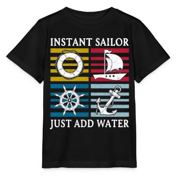 Sailing Sailboat Instant Sailor - Stanley/Stella Kinder T-Shirt MINI CREATOR  - Schwarz - Vorne - Mikhail (115cm)