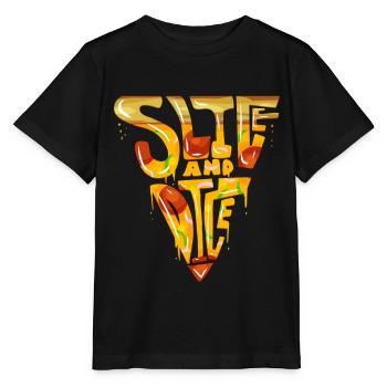 Schneiden Und Würfeln Von Pizzabelägen Für Pizza - Stanley/Stella Kinder T-Shirt MINI CREATOR  - Schwarz - Vorne - Mikhail (115cm)