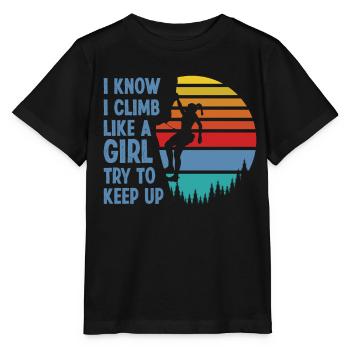 Rock Climbing Climbing Rétro Climb - T-shirt bio MINI CREATOR Stanley/Stella Enfant - noir - Devant - Mikhail (115cm)