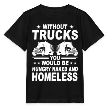 Truck Truck Drivers Trucks Trucks Truck Drivers - Stanley/Stella MINI CREATOR Kids’ T-Shirt - black - Front - Mikhail (115cm)