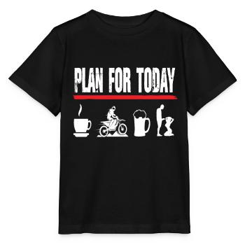 Motocross Plan for Today - T-shirt bio MINI CREATOR Stanley/Stella Enfant - noir - Devant - Mikhail (115cm)