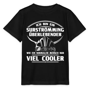 Surströmming Challenge Stinke Hering Surströmming - Stanley/Stella Kinder T-Shirt MINI CREATOR  - Schwarz - Vorne - Mikhail (115cm)