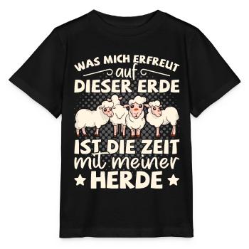 Schafhirte Schäfer Hirte Landwirt Herde Schafe - Stanley/Stella Kinder T-Shirt MINI CREATOR  - Schwarz - Vorne - Mikhail (115cm)
