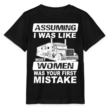 Truck driver Truck driver Truck driver Truck driver - Stanley/Stella MINI CREATOR Kids’ T-Shirt - black - Front - Mikhail (115cm)