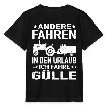 Andere Fahren in den Urlaub Ich fahre Gülle - Stanley/Stella Kinder T-Shirt MINI CREATOR  - Schwarz - Vorne - Mikhail (115cm)