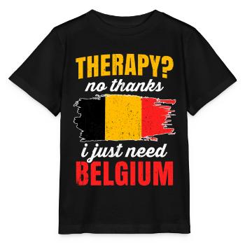 Belgien - Stanley/Stella Kinder T-Shirt MINI CREATOR  - Schwarz - Vorne - Mikhail (115cm)