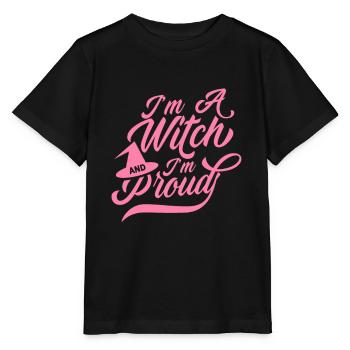 Ich bin eine Hexe und stolz Hexer Hexen Hexerei - Stanley/Stella Kinder T-Shirt MINI CREATOR  - Schwarz - Vorne - Mikhail (115cm)