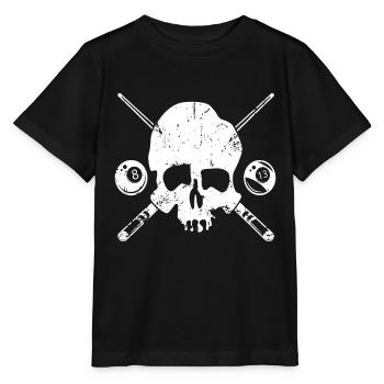 8-Ball Piscine Billiard - Snooker billard tête de mort - T-shirt bio MINI CREATOR Stanley/Stella Enfant - noir - Devant - Mikhail (115cm)