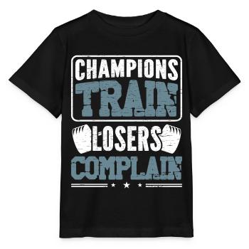 Fitnessstudio lustig - Stanley/Stella Kinder T-Shirt MINI CREATOR  - Schwarz - Vorne - Mikhail (115cm)