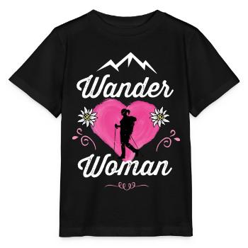 Wander Woman Geschenk Wanderer Bergsteiger Berge - Stanley/Stella Kinder T-Shirt MINI CREATOR  - Schwarz - Vorne - Mikhail (115cm)