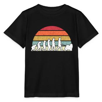 Eurasier Evolution asiatique pointu chien de famille - T-shirt bio MINI CREATOR Stanley/Stella Enfant - noir - Devant - Mikhail (115cm)