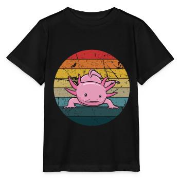 Axolotl - Stanley/Stella Kinder T-Shirt MINI CREATOR  - Schwarz - Vorne - Mikhail (115cm)