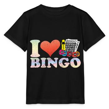 Bingo Bingo Joueur de société Bingo Lotto - T-shirt bio MINI CREATOR Stanley/Stella Enfant - noir - Devant - Mikhail (115cm)